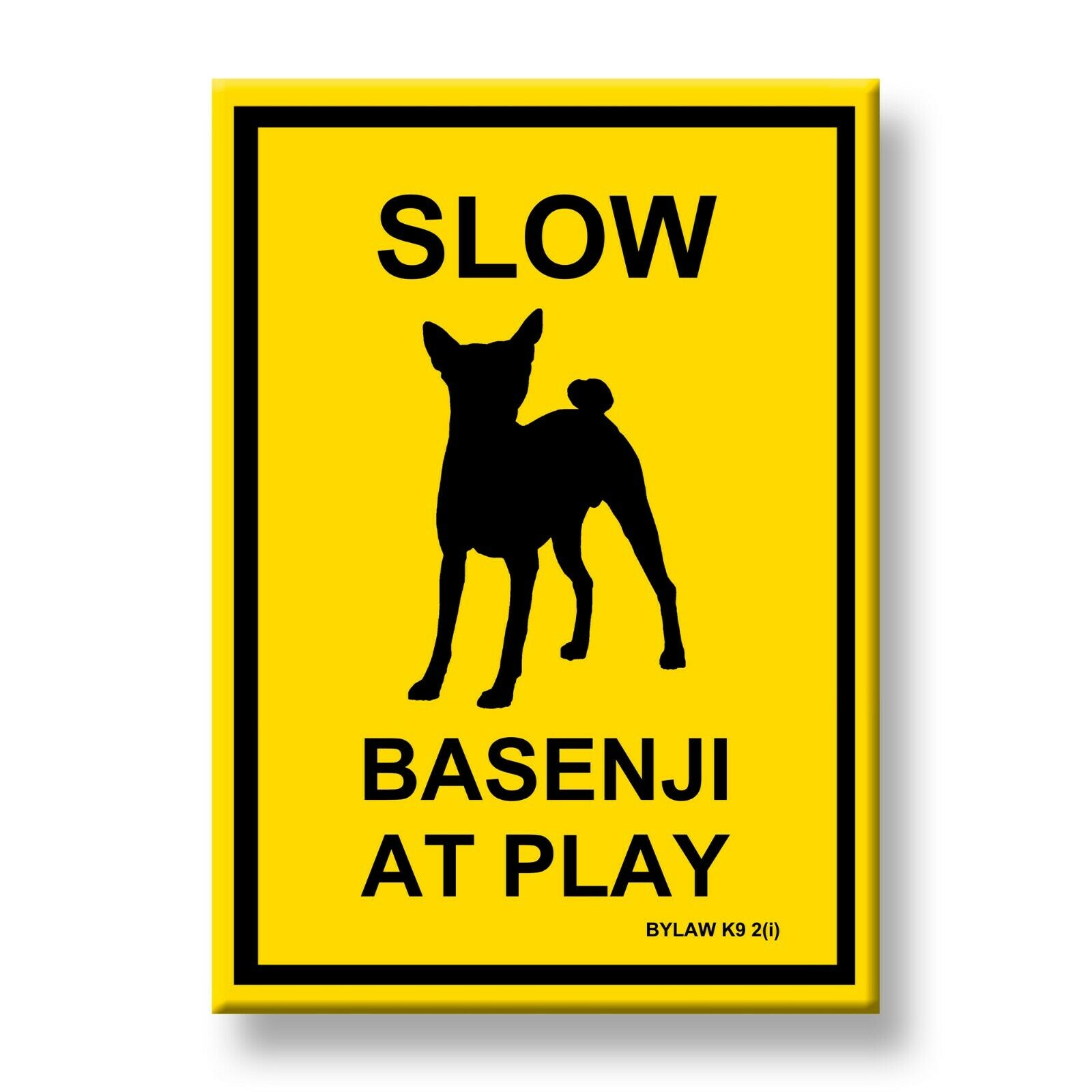 BASENJI Slow At Play FRIDGE MAGNET Dog