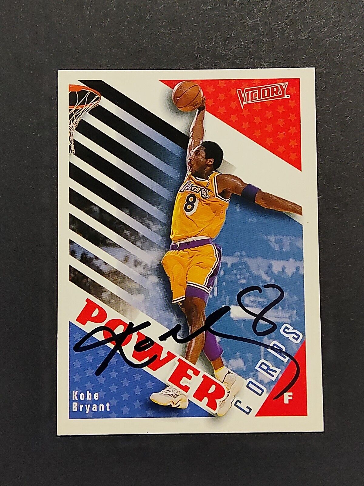 Kobe Bryant 1999 Ud Victory Power Corps Hand Signed Autograph Card #348 W/coa